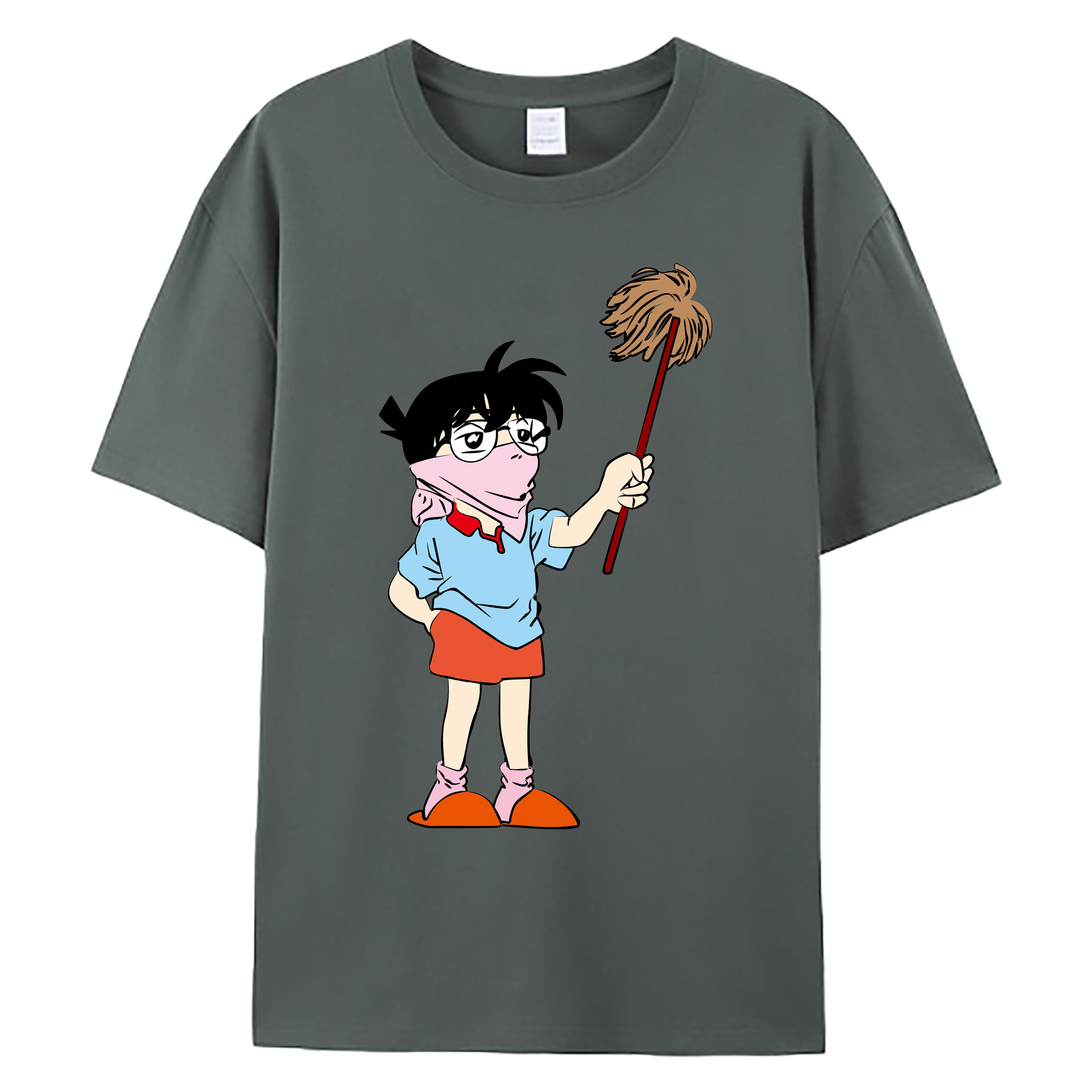 （画像用） 名探偵コナン 江戸川 コナン Detective Conan Conan Edogawa 綿100％ メンズ半袖Tシャツ｜肌触りやわらか＆通気性